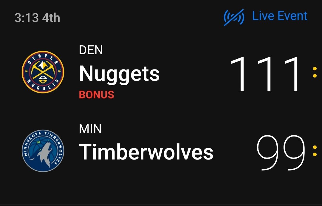 E teve achando que o Nuggets já tava entregue na série... Tá aí o que é o Denver Nuggets.