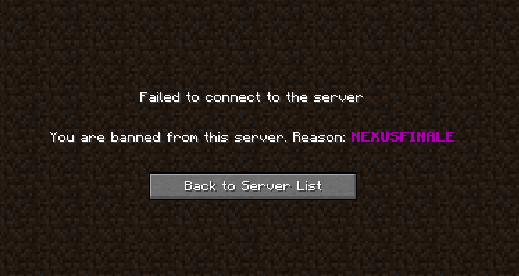 <a href="/NexusChapter2/">Nexus SMP</a> 
The end of an era, Goated season, see yo all Next time ♥
