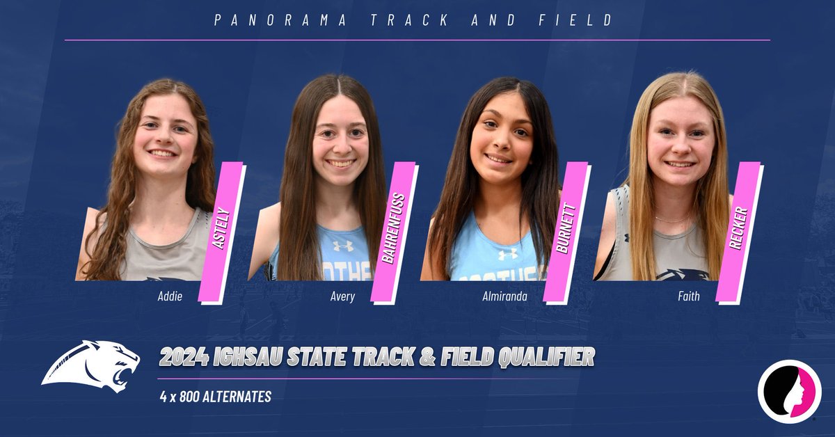 Congratulations to these Panorama Panthers for qualifying as alternates to the 2024 IGHSAU STATE TRACK & FIELD MEET.  We aren’t done yet! #TogetherWeCan #CommitAndCompete #24PantherTF