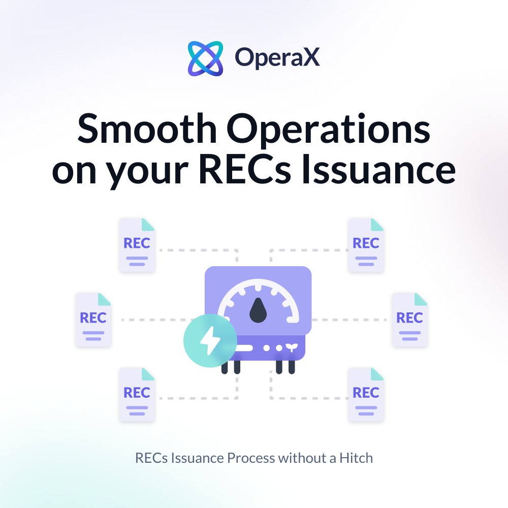 InterOpera (@interoperagroup) on Twitter photo 🌟 Ensure Effortless Operations for Your #RECsIssuance with #OperaX! 🌟
🌍 Experience the epitome of efficiency with OperaX, where managing your Renewable Energy Certificates (RECs) Issuance becomes a seamless and stress-free endeavor. 🚀💡
#InterOpera #RECs #RenewableEnergy 🌟 Ensure Effortless Operations for Your #RECsIssuance with #OperaX! 🌟
🌍 Experience the epitome of efficiency with OperaX, where managing your Renewable Energy Certificates (RECs) Issuance becomes a seamless and stress-free endeavor. 🚀💡
#InterOpera #RECs #RenewableEnergy