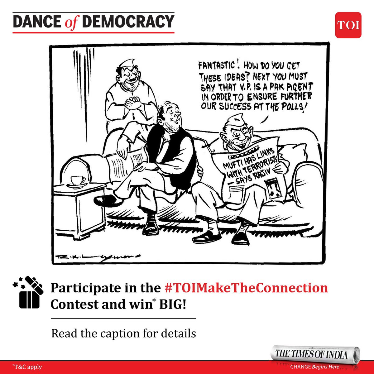 If you think you have the knack to make the connection between 'Then' and 'Now' i.e. what hasn't changed over the years in the world’s largest democracy, then here’s your chance to win BIG! 💰 HOW TO PARTICIPATE: 1️⃣Share the above cartoon on your Instagram/Facebook/LinkedIn or X