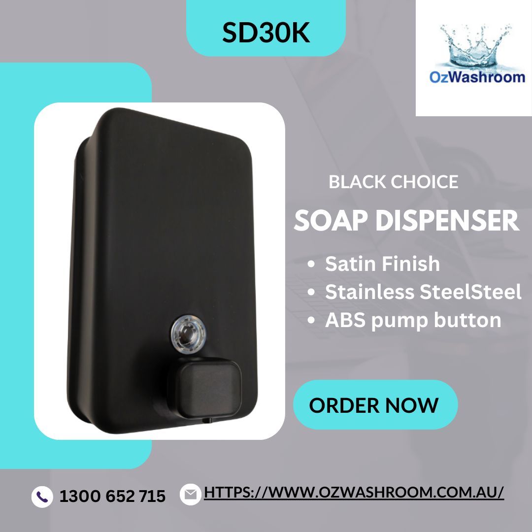 Elegant black soap dispenser: satin finish, stainless steel, 1.2L capacity. Stylish addition for bathroom or kitchen. 
buff.ly/3FaXdgT 
#ModernSoapDispenser #SatinFinish #StainlessSteel #BlackDesign #ABSButton #BathroomEssentials #KitchenAccessories #StylishUtility