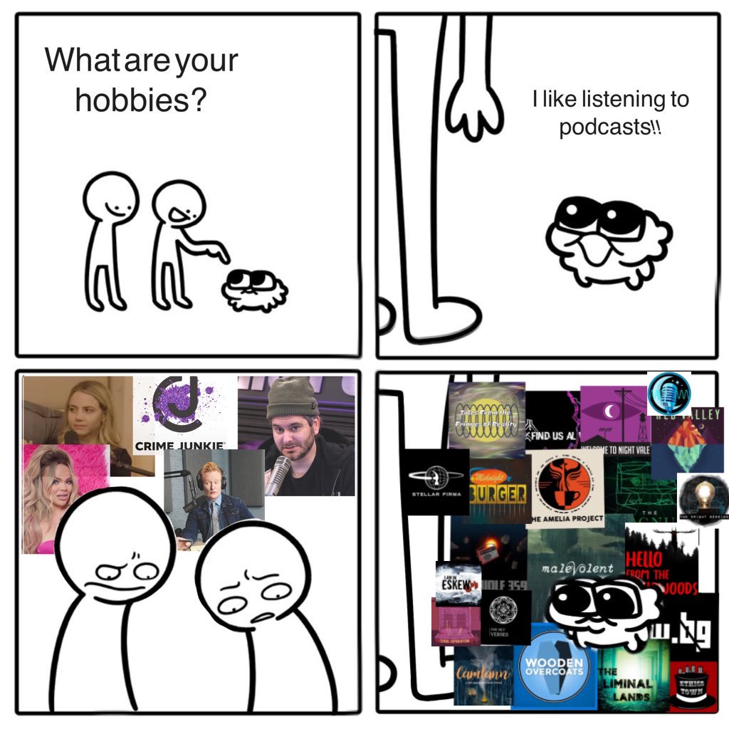 this but i shoved as many podcasts as i could fit