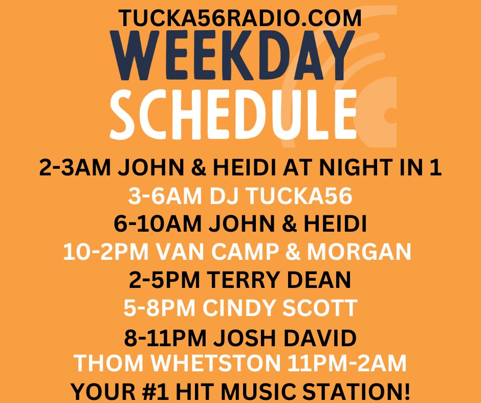 Today's Hottest Hits & BEST Personalities!
#ListenLive 
#HitMusicGuarantee
TUCKA56RADIO.COM 
player.live365.com/a23969 
#TUCKA56RADIO 
#HitMusic #BTSSpotlight
GET LIVE 365 FREE MOBILE APP 
I Phone> apple.co/2FBVlQG 
Android> bit.ly/2X94SUV