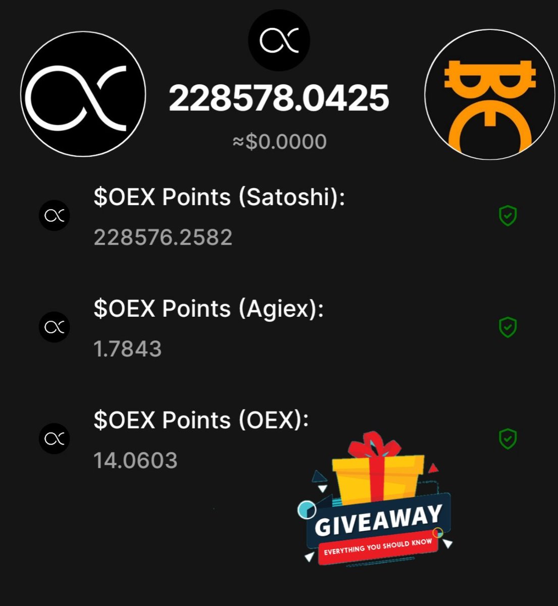 degenproalpha's tweet photo. 🎗️ Biggest $OEX Giveaway On Twitter 🎗️ 20K $OEX 😱 10% 

🎁 $OEX Giveaway To 500 Early Members Winners Select From Comments Section 🎁

$OEX Giveaway On Listing 🎗️

Mandatory Task 👇 
Follow 👉 @satoshi_coredao 
Join TG👉https://t.co/doZ6JwLpxr

Like ❤️| Repost 🔁 | Comment 🎁 

#OexMainnet #OEXCommunity #OpenEx #Coretoshis #Giveaways #SidraFamily #AirdropCommunity #Coretoshis