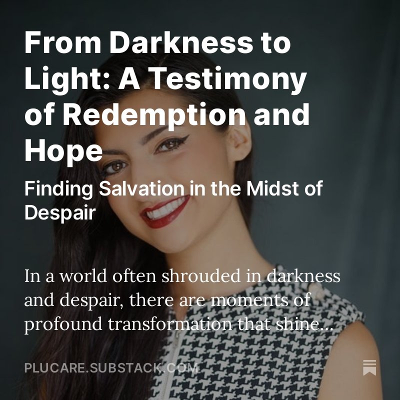 🕊️ Finding hope in the midst of despair. 

🌷Follow Steph's journey from darkness to light as she encounters the love of Jesus Christ. @bornagainsteph

📚 Read her inspiring testimony now! #FaithJourney #Redemption #NewBeginnings #JesusSaves #ThankYouJesus #ChristIsKing