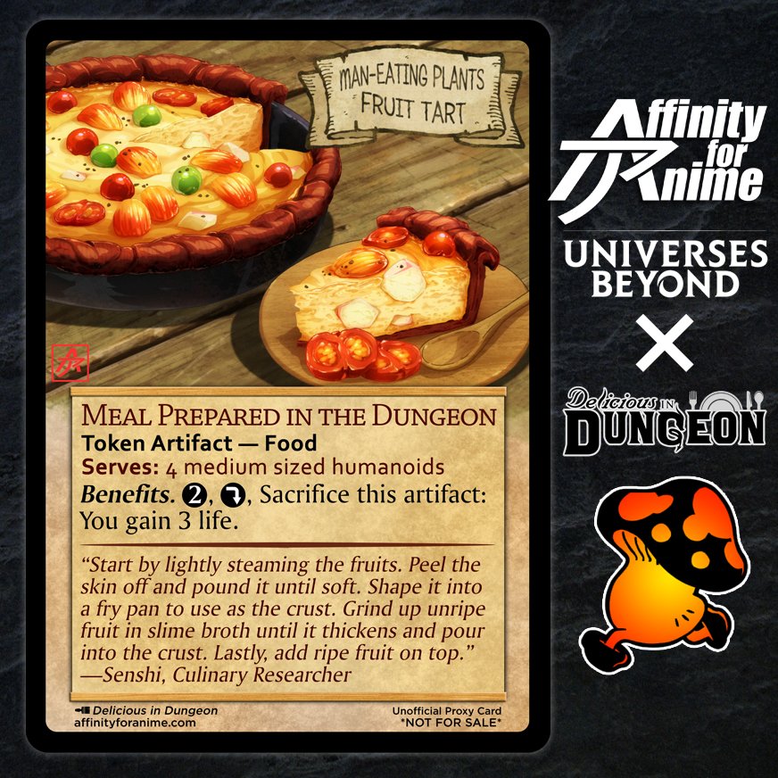 Everyone really seemed to like that first #DeliciousinDungeon food token I  made, so I'm planning on turning this into an ongoing series. I won't post food  tokens every day, but it will