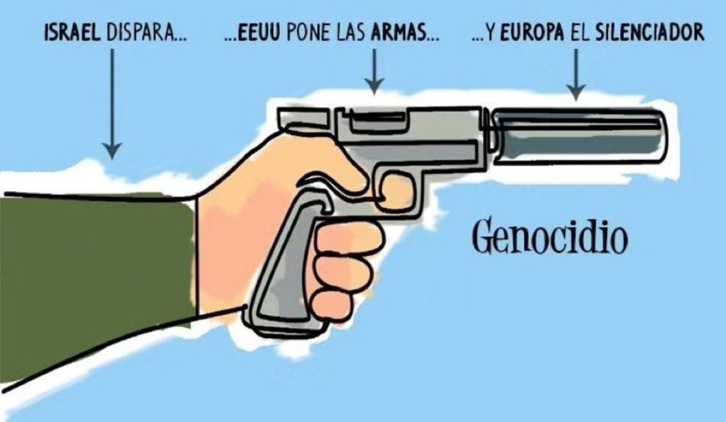 Israel dispara. EEUU pone las armas. Y Europa el silenciador. No es guerra, ES GENOCIDIO.