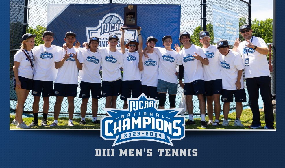 The Eagles take the win! 🏆 Oxford Emory claims the 2024 #NJCAATennis DIII Men's Championship title for the eighth consecutive year. Read more⤵️ njcaa.org/sports/mten/20…