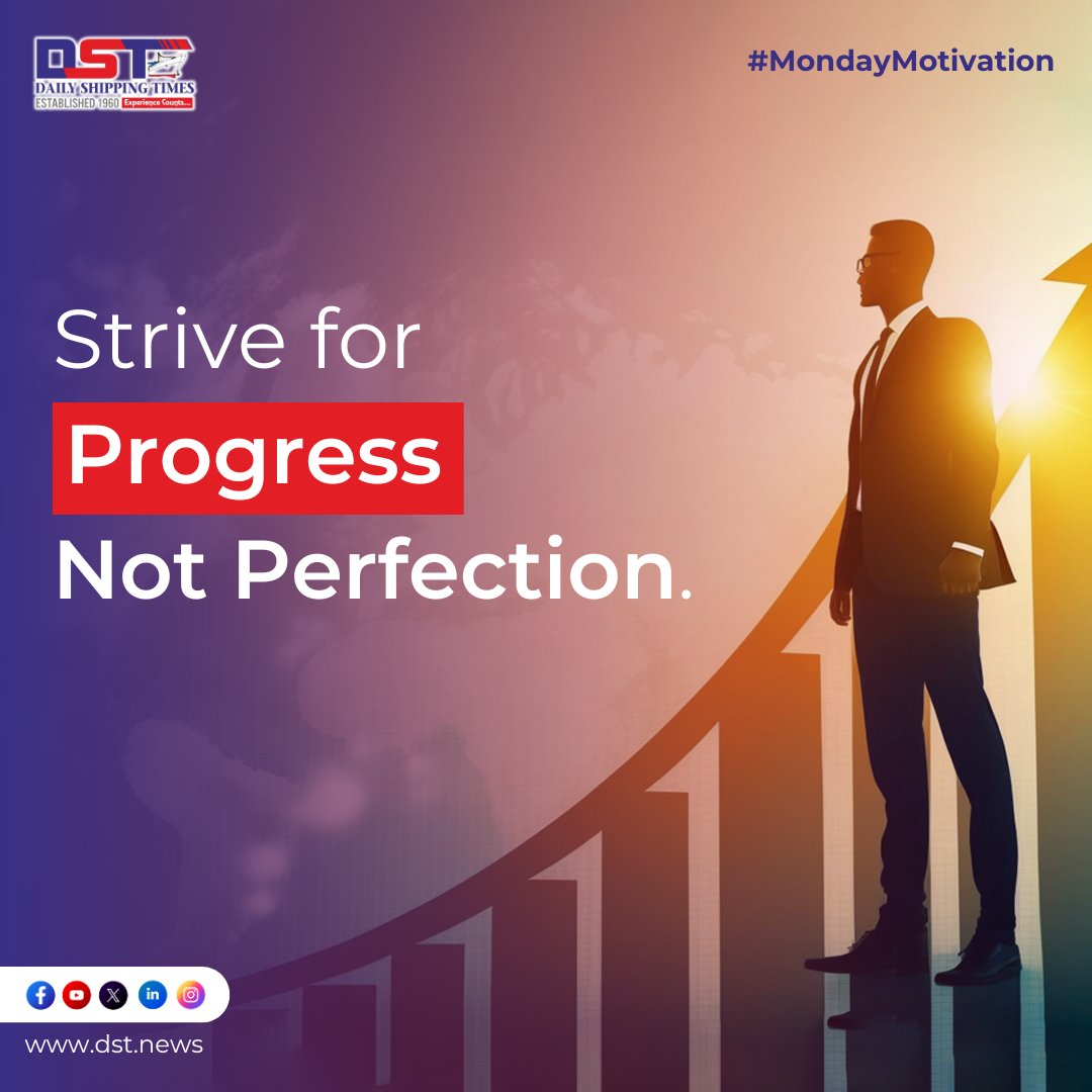 Embrace the Journey! 💫 Let’s focus on making strides forward, with or without flawlessness. 
Progress is about taking steps, however small they are, toward your goals.

 #MondayMotivation #StriveForProgress #KeepGrowing  #StayFocused #LongTermVision #Thoughtoftheday