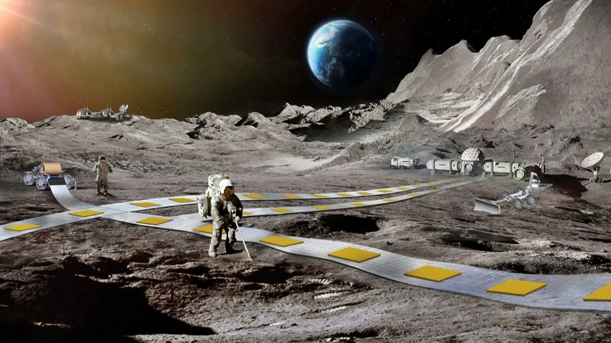 Ambitious Lunar Mission: NASA plans to build railway stations & run trains on Moon for daily operations by 2030. #feedmile #Moon #NASA #MoonMission #space #lunar