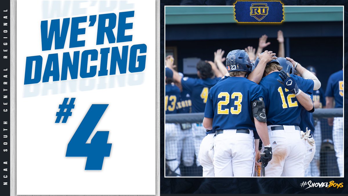 Regis Rangers (@regisrangers) on Twitter photo For the first time since 2012, YOUR <a href="/RegisUBaseball/">Regis University Baseball</a> team is going dancin' as the Rangers earn the No. 4 seed for this week's NCAA Division II South Central Regional Tournament!! #RangerUp #ShovelBoys
Regis will face No. 5 seed Texas Permian Basin down in Lubbock, TX. For the first time since 2012, YOUR <a href="/RegisUBaseball/">Regis University Baseball</a> team is going dancin' as the Rangers earn the No. 4 seed for this week's NCAA Division II South Central Regional Tournament!! #RangerUp #ShovelBoys
Regis will face No. 5 seed Texas Permian Basin down in Lubbock, TX.