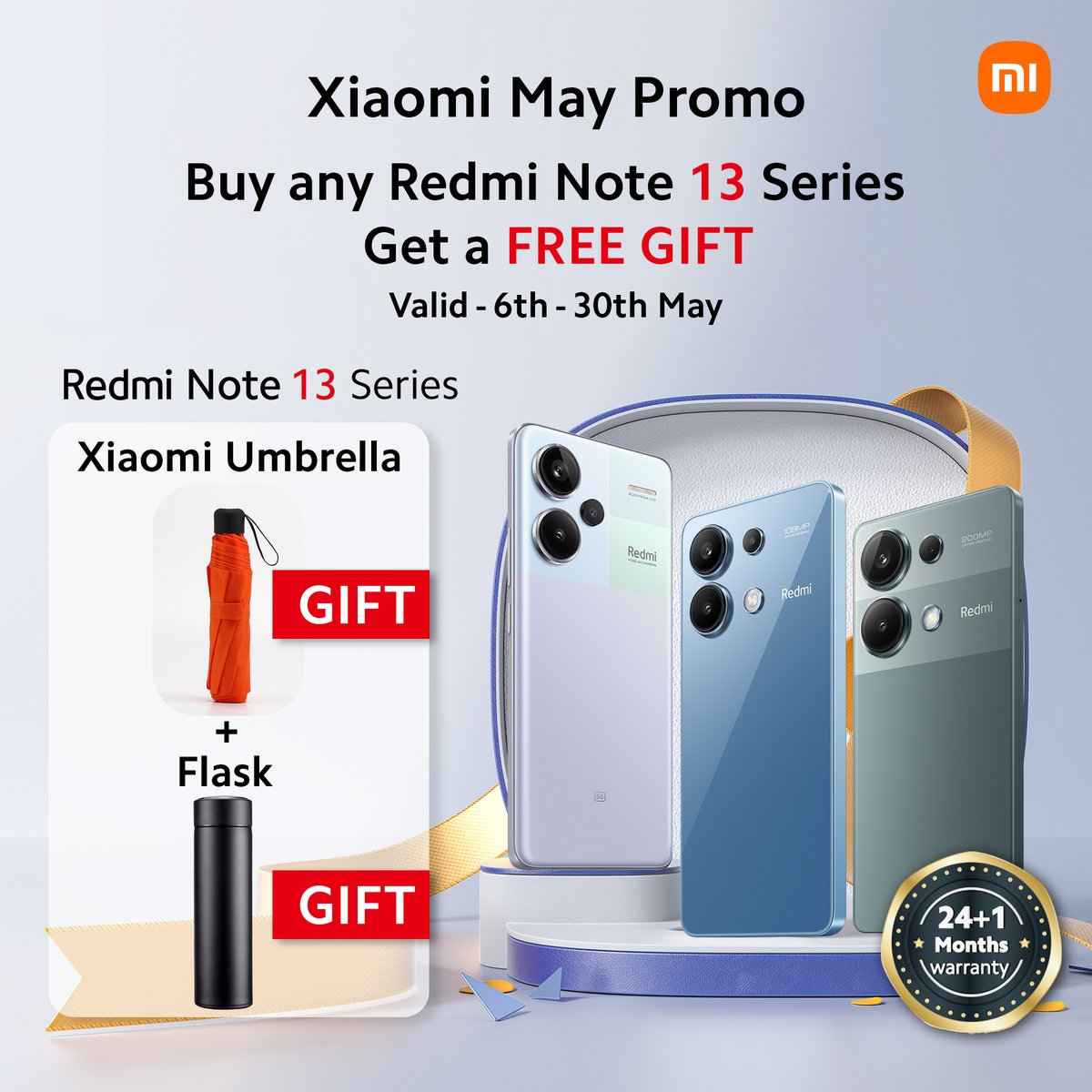 The Xiaomi May Promos are not done yet!! Buy any Redmi Note 13 series and get a free gift!! Offer valid from 6th May - 30th May. @xiaomi_kenya #XiaomiMayPromo #XiaomiMaySalesPromo