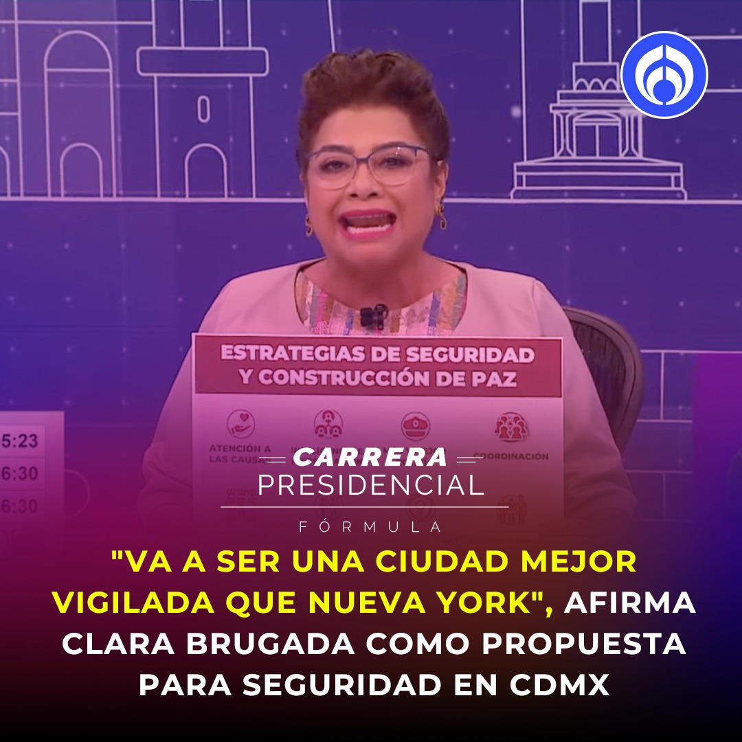 Durante el #DebateChilango, la morenista @ClaraBrugadaM, prometió una CDMX mejor que Nueva York porque habrá videovigilancia, drones y cámaras en uniformes de policías.

Acá el VIDEO: tinyurl.com/2bbsgsm4

#AbriendoLaConversación #RadioFórmulaMx