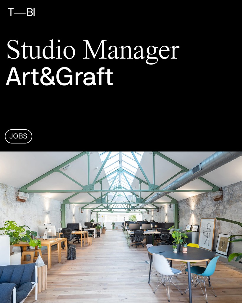 Art&Graft is hiring a Studio Manager in London. Find out more and apply → t-bi.link/jobs