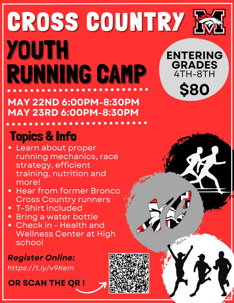 Great opportunity for young runners wanting to learn more of the world of distance running! Sign up asap to guarantee a shirt!