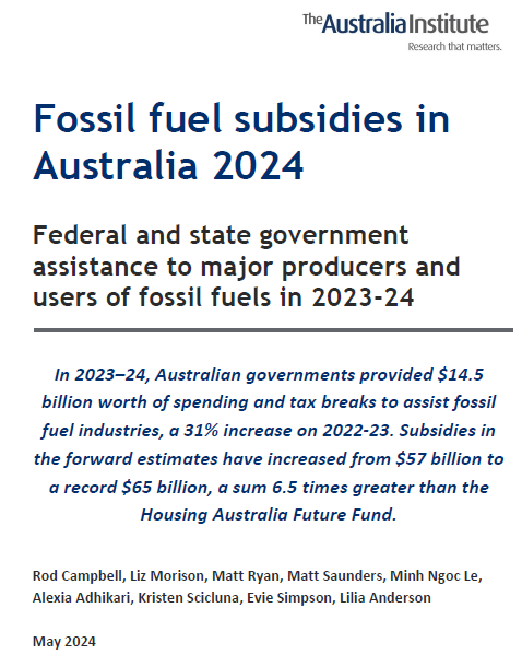 R_o_d_C's tweet image. Our new fossil fuel subsidy report is out today! 

A quick thread of Aus budget lowlights!

australiainstitute.org.au/report/fossil-…