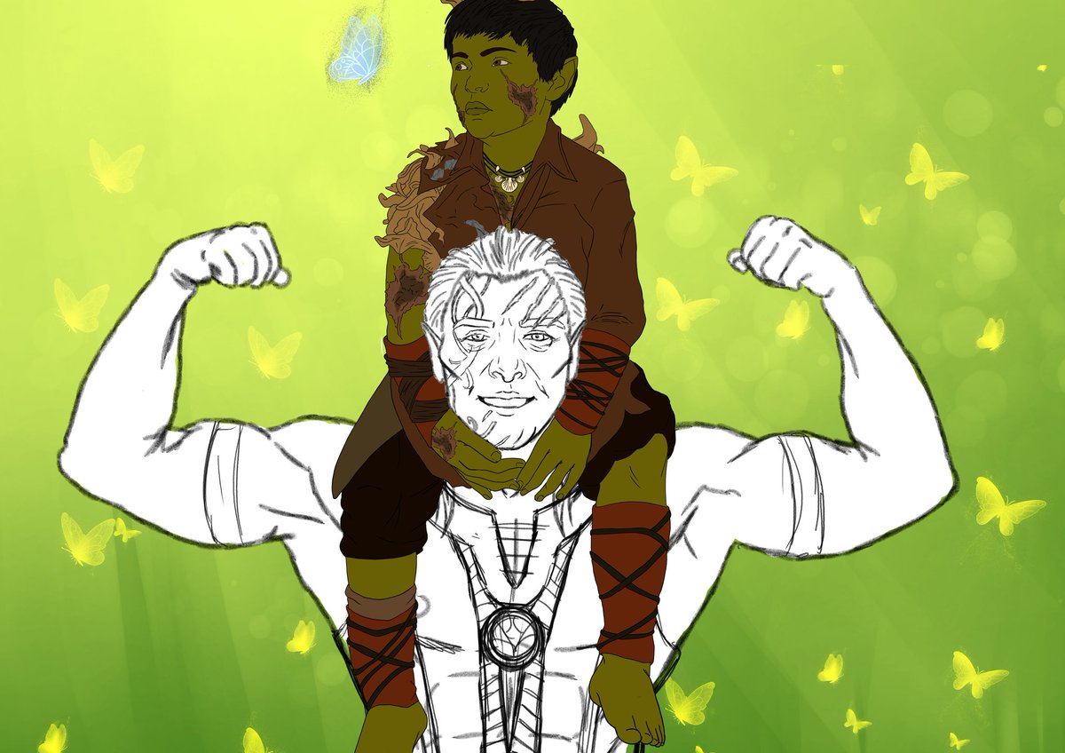 ViridianCos's tweet photo. Slowly, slowly, the heat is sapping my motivation 😮‍💨 so I'm drawing and stupid ate times which means I can't do as much. 

Anyway. Thaniel lined and flat coloured!!!!

#Halsin #thaniel https://t.co/tq7F6I3MEd