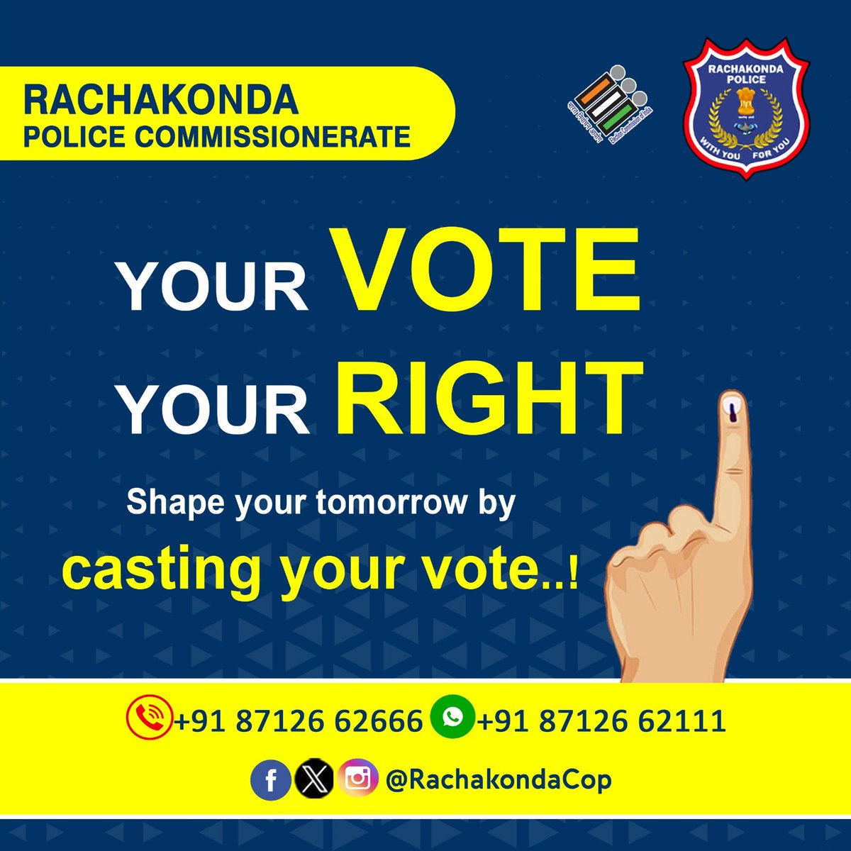 #YourVote #YourRight
Shape your tomorrow by #CastingVote today.
#YourVoteYourVoice #VoteForFuture #castvote 
#EleccionsParlament2024 #LokSabhaElection2024