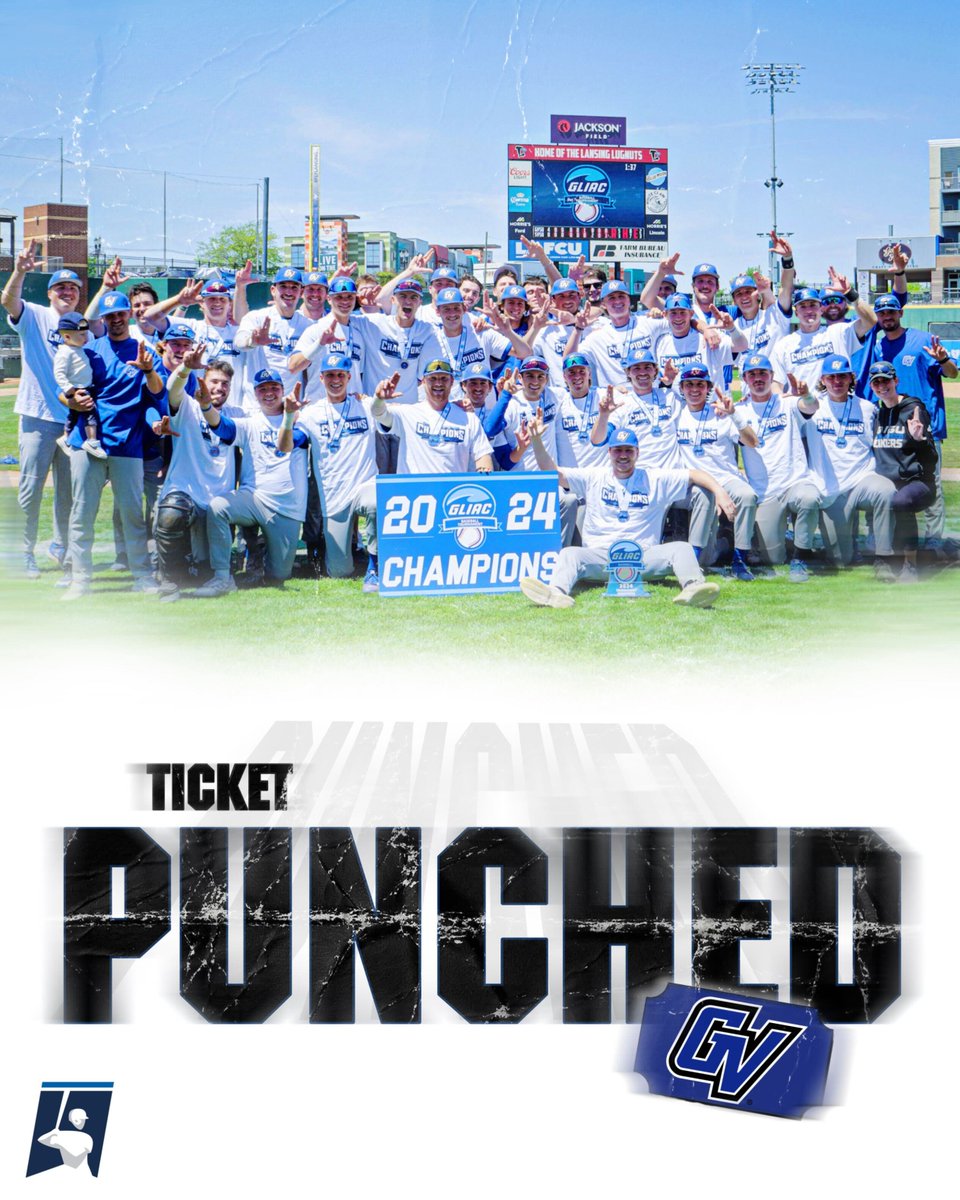The Grand Valley State Laker Baseball team will be playing in its 18th NCAA DII Baseball Championship. The Lakers are a #6-seed and will play #3-seeded Maryville Thursday (May 16) at the University of Indianapolis. Game time is TBA. #AnchorUp
