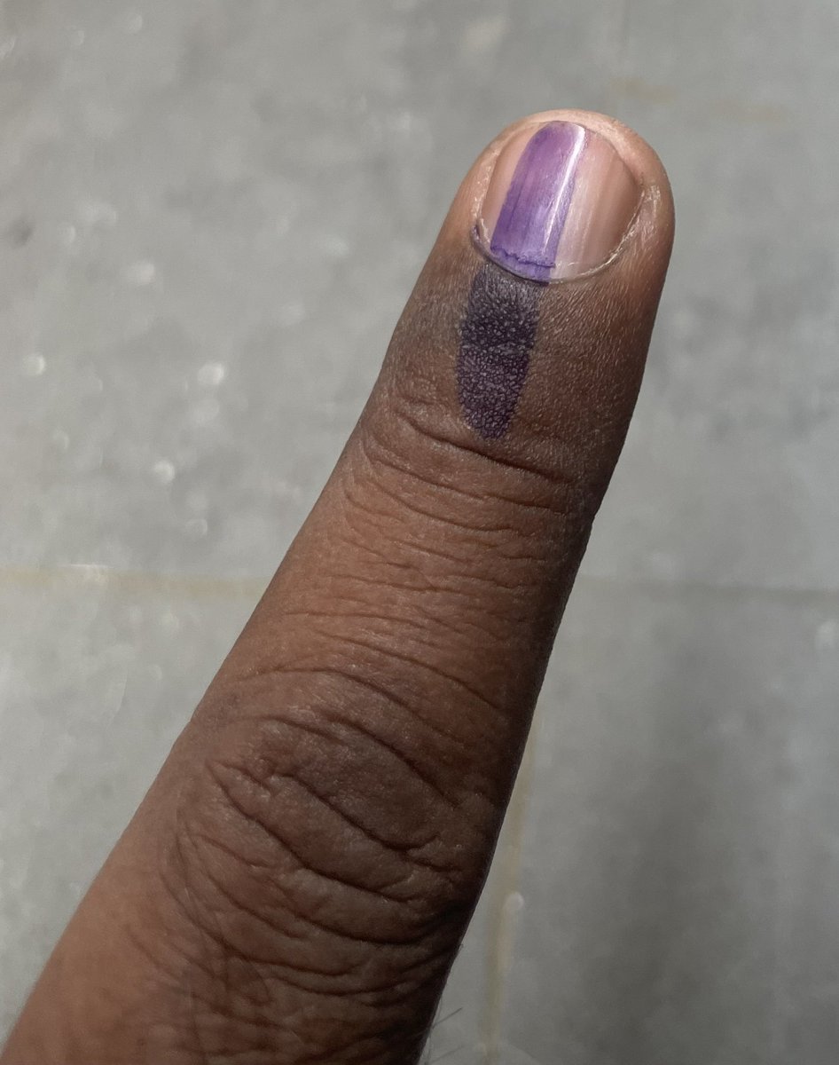 I casted my #Vote 🗳️ ఓటు మన హక్కు మరియు మన బాధ్యత. #LokSabhaElection2024 #Hyderabad #Elections2024 #ParliamentElection2024