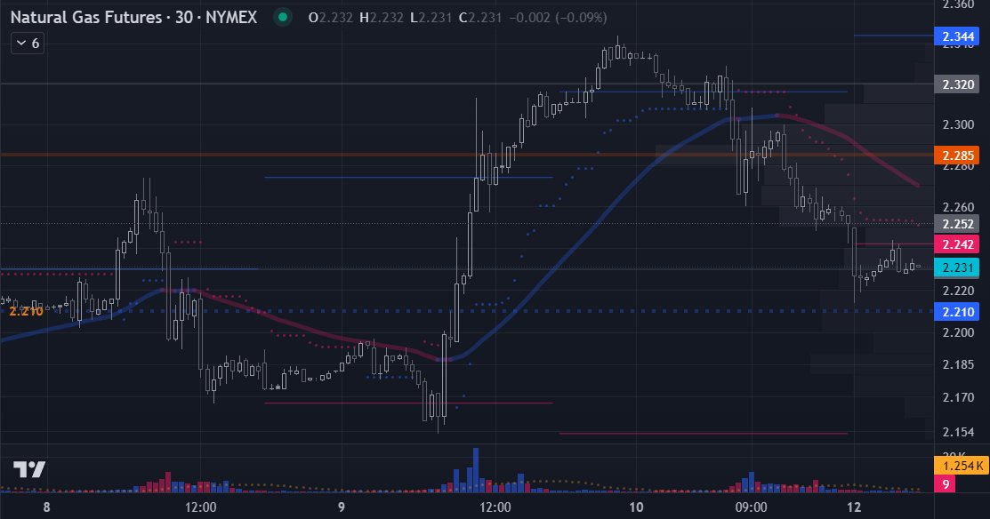 I’ve a stinky on NG at 2.210, since Friday.
It seems like they’re setting the entire market right around my orders. 😂

#NG #NaturalGas #HenryHub #natgasfutures #NGtrading #commodityfutures #energytrading #CL #CrudeOil