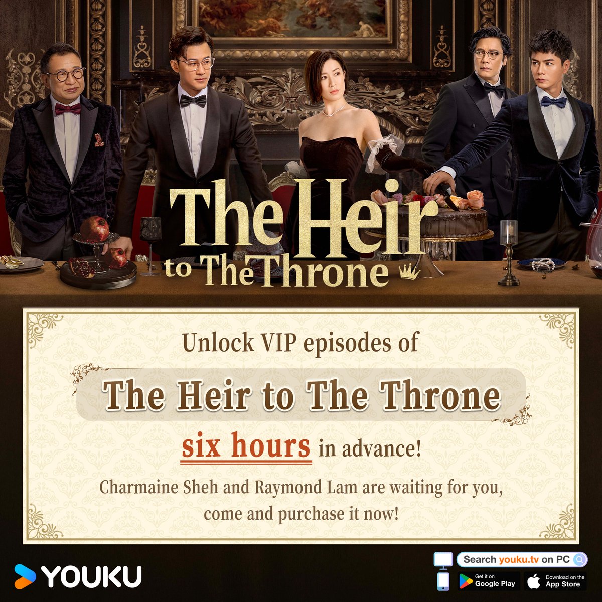 📢Attention! The privilege to watch episodes of #TheHeirToTheThrone ahead of time is now available for purchase. 🛒After purchasing, you can watch the episodes of the day's VIP updates six hours in advance! The battle among the heirs of the wealthy family is about to start! Come…