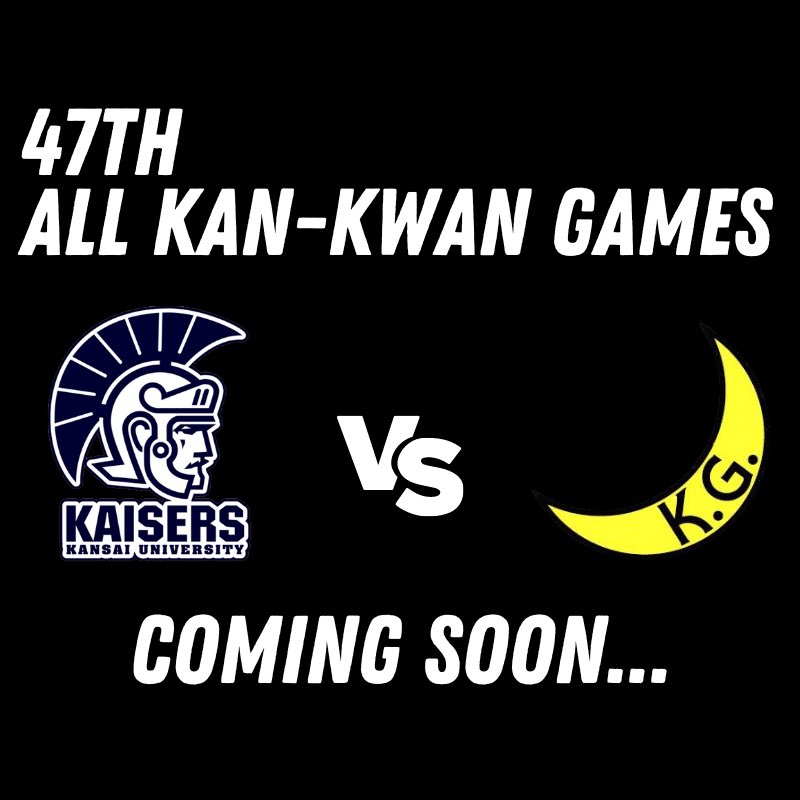 kankwansei2025's tweet photo. #関大 と #関学 によるスポーツ対抗戦
#総合関関戦 の本戦がまもなく開催📣

メインビジュアルは後日公開です✨
前哨戦やイベントにもご注目ください👀

昨年は関西大学が
2年連続・19度目の総合優勝を果たし、
逆転に燃える関西学院大学💪🔥
両校に沢山の声援をお願いいたします！

#関関戦
#スポーツ https://t.co/U9y91oYPZ0