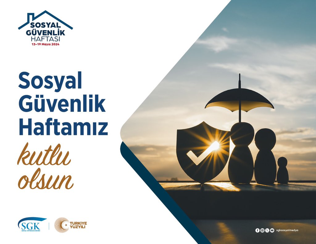 𝐒𝐨𝐬𝐲𝐚𝐥 𝐆𝐮̈𝐯𝐞𝐧𝐥𝐢𝐤 𝐇𝐚𝐟𝐭𝐚𝐦ı𝐳 kutlu olsun.

#SosyalGüvenlikHaftası