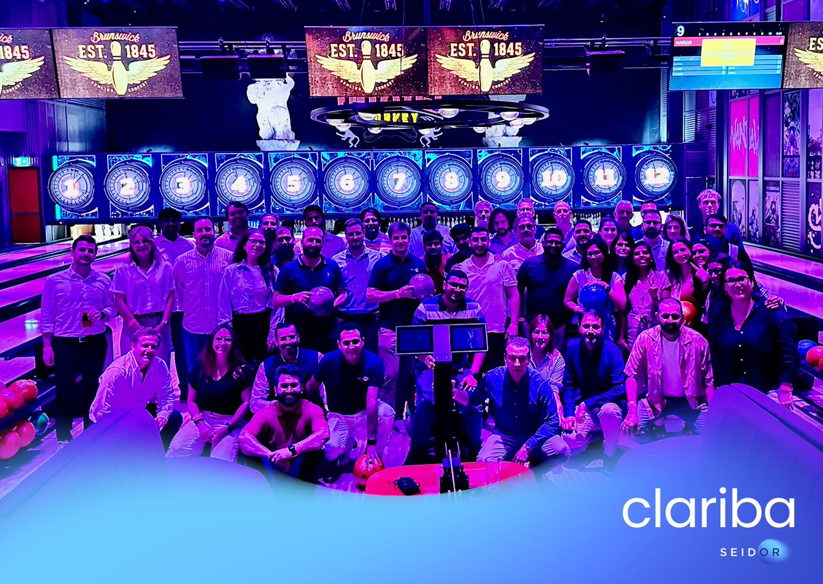 Clariba's tweet photo. Last week, colleagues across the Middle East joined for our annual get-together in the #UAE. 
Dynamic team members from #GCC enjoyed fun-filled evenings, bonding over friendly bowling competition. Thanks to all who joined us in #Dubai! Here's to more celebrations! 🎉 
#Team https://t.co/QxMHVbo6jx