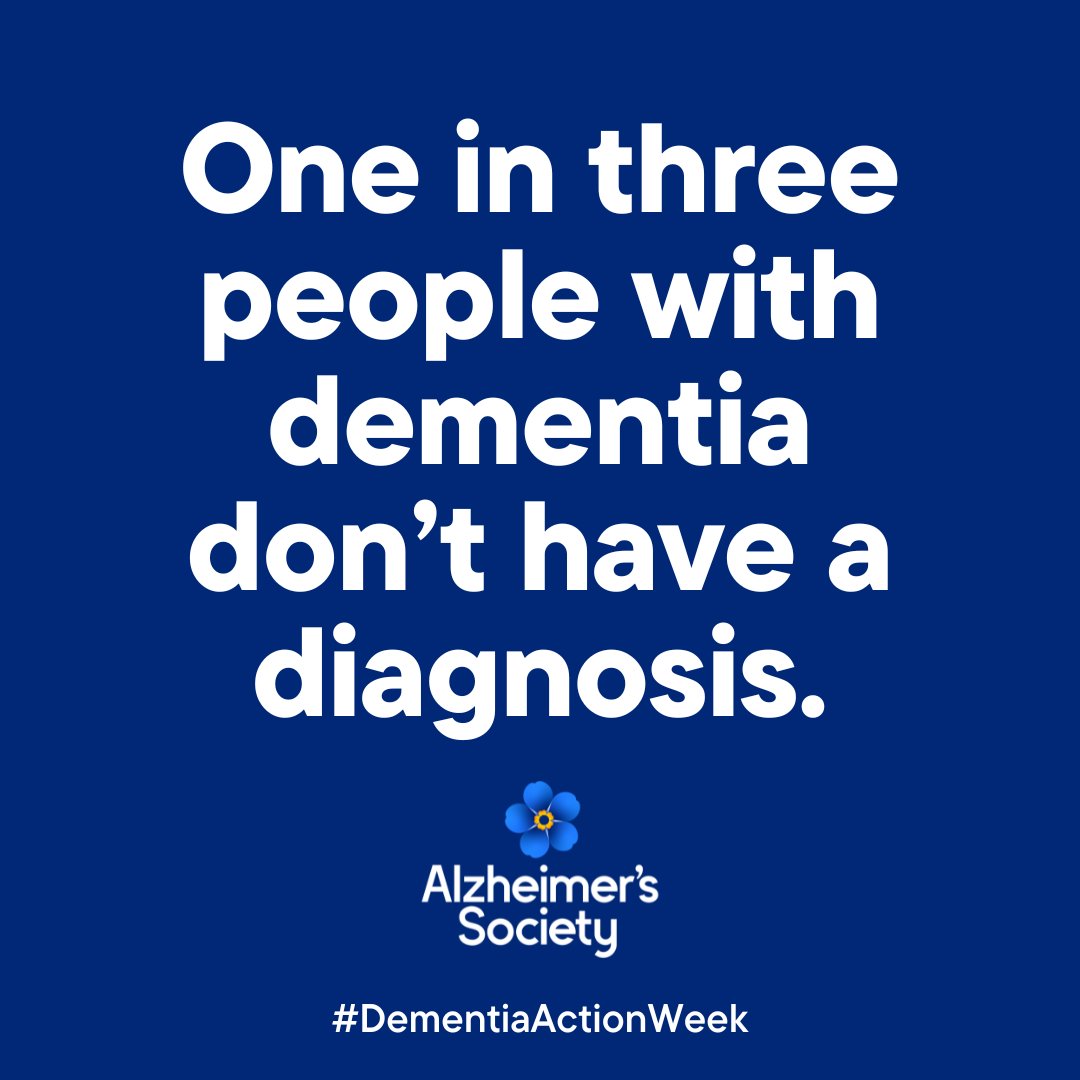 1 in 3 people with dementia are living without a vital diagnosis that could give them the right treatment and support.

If you’re worried about dementia, know what to look out for using our symptom checklist 👉 spkl.io/60144NaxE

#DementiaActionWeek