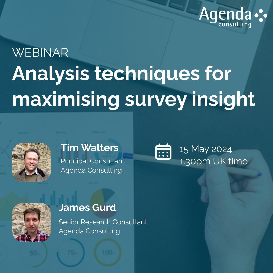 AgendaConsult's tweet image. Unlock the power of your survey data!

Join the webinar to discover the best analysis tools &amp;amp; techniques for understanding and gaining insight from your survey results.

Register for free: buff.ly/3UmJ6hA

#analysistechniques #surveyanalysis #analysistools #surveyinsight
