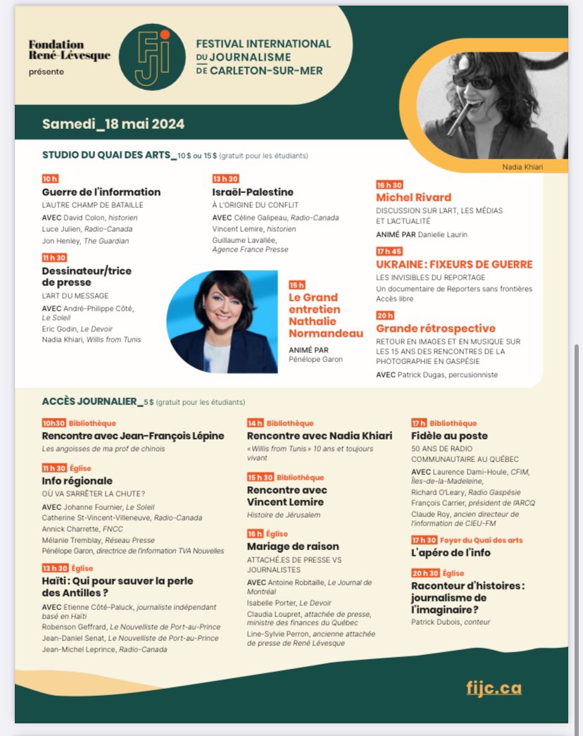 willisfromtunis's tweet photo. On se retrouve cette semaine pour le Festival international du journalisme de Carleton-sur-Mer #gaspesie #Quebec
Pour plus d’informations sur le programme : https://t.co/x5SHLBojl5
#libertedelapresse https://t.co/YpkNUsPtlH