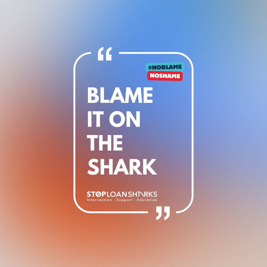 This year’s theme for #StopLoanSharksWeek is #NoBlameNoShame. We want to show that no blame lies with the someone who has borrowed from a loan shark. We are here to help & support you through. Contact one of our team today – stoploansharks.co.uk #SLSEngland #SLSweek24