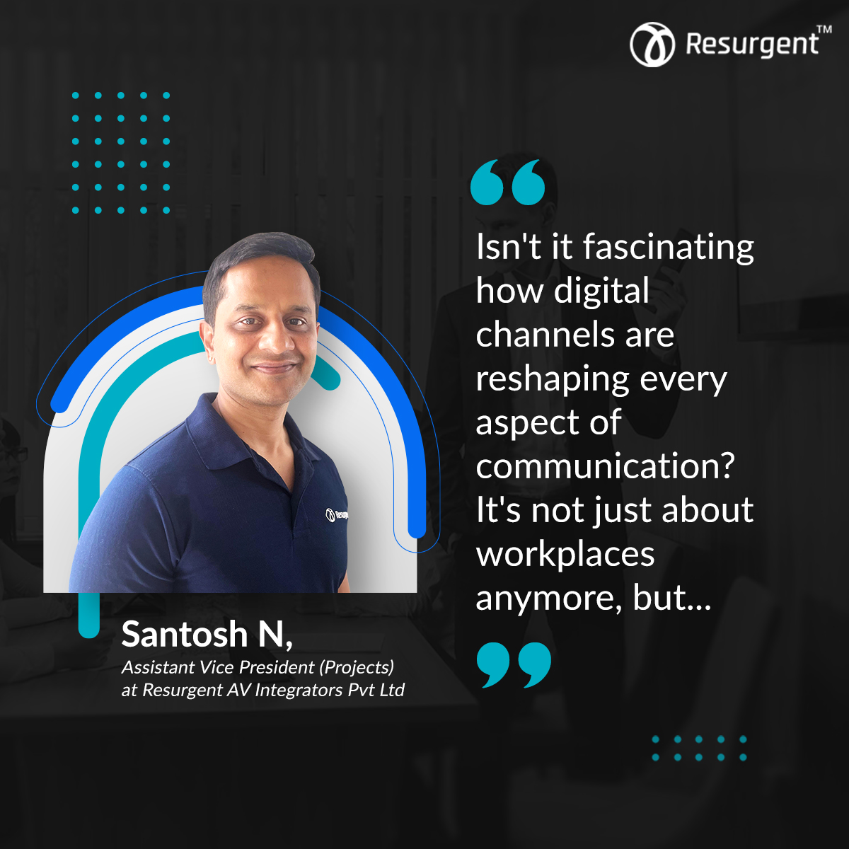 🚀 AV tech's soaring to new heights with 'click to call' buttons! 🖱️ But as complexity rises, so does opportunity. Our AVP, Santosh N, dives deep into this transformative journey. Check out his insights! bit.ly/3ydChWN #AVTech #ProAV #HybridWorkplace #AVIntegration