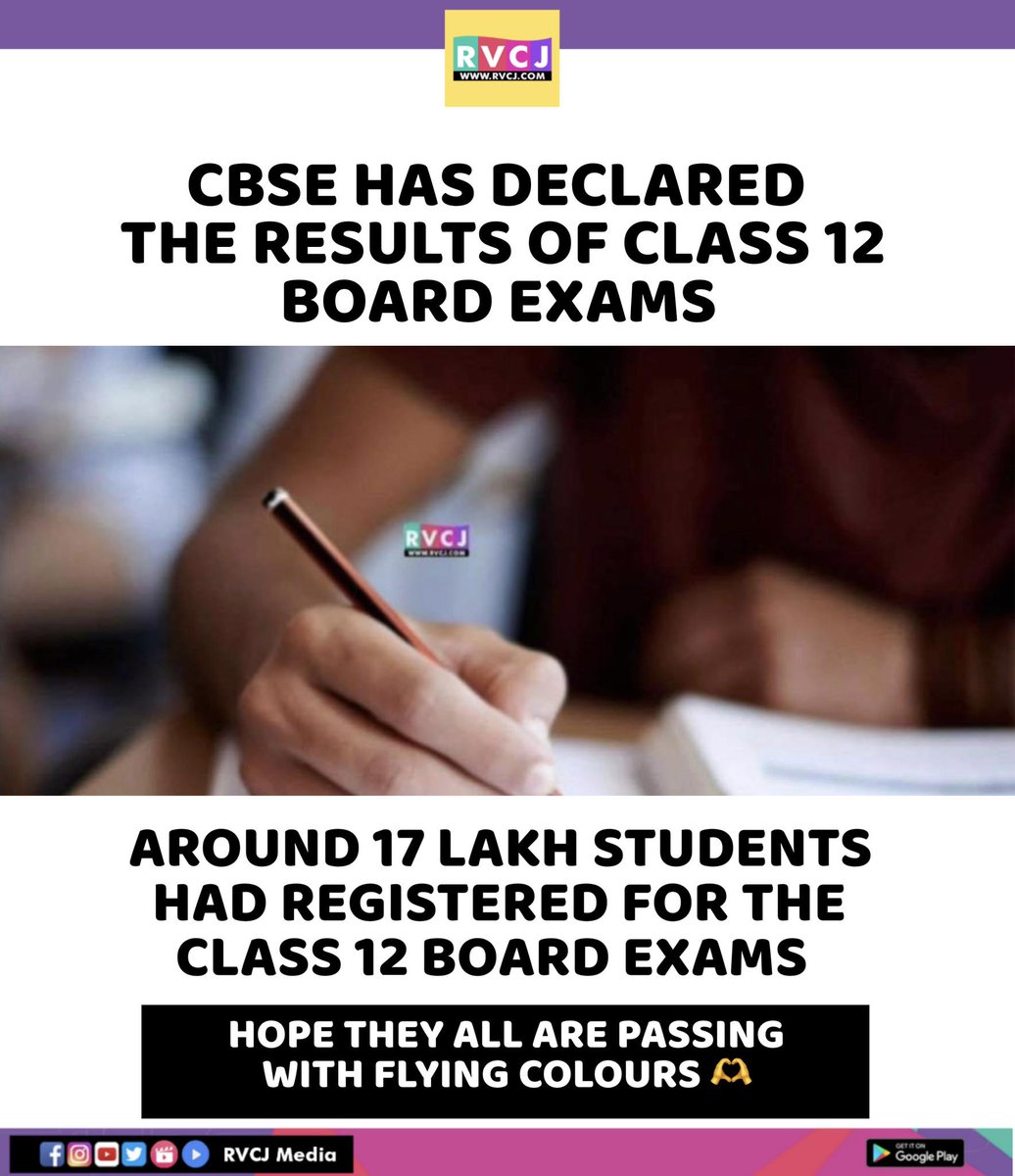 CBSE has declared Class 12 Board results.