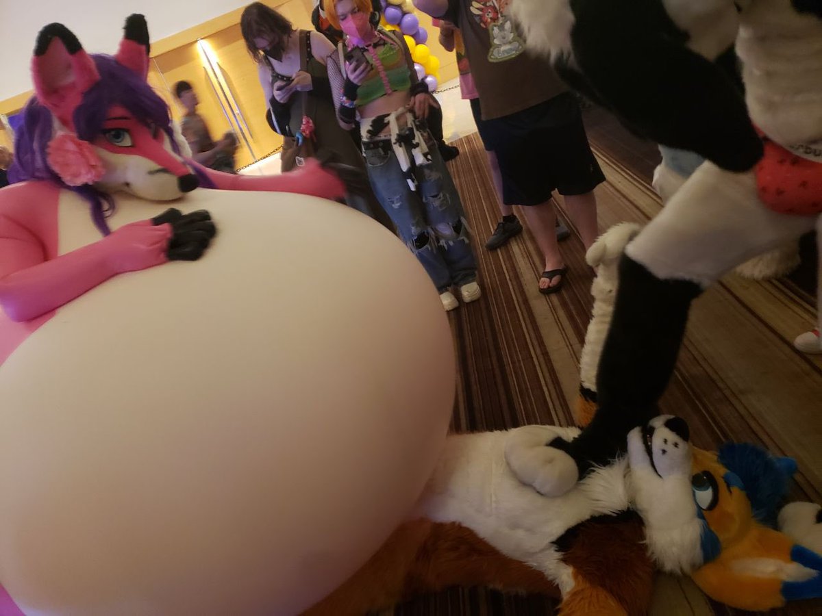 INFLATABLE BELLY AND STEPPIES???? MY CON IS COMPLETE 😍😍 📸 ClydeCollie