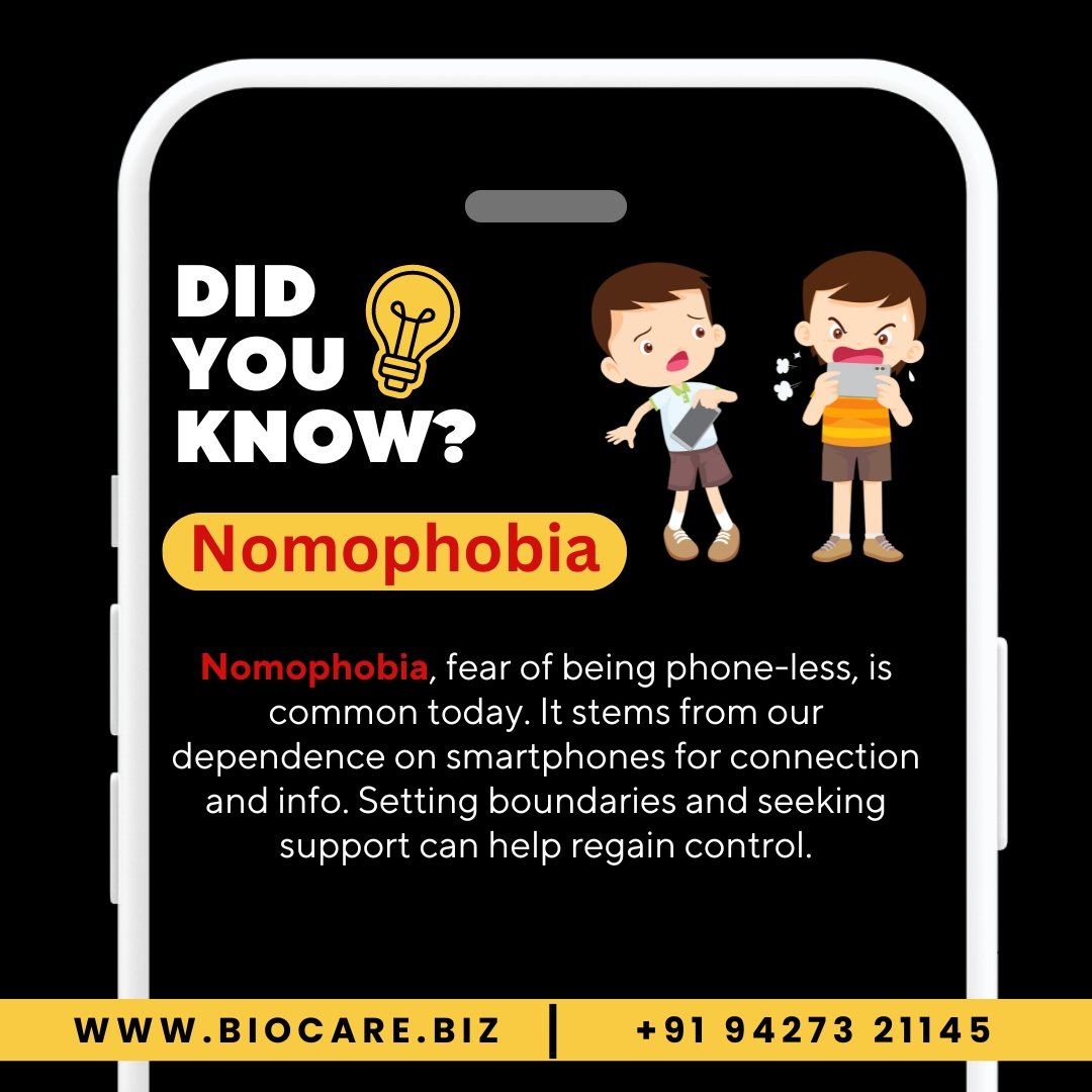 'Nomophobia: The Fear of Being Without Your Phone. Let's dive into the world of nomophobia, its impact on mental health, and strategies to cope with this modern-day anxiety.'.
.
.
#Nomophobia #PhoneAddiction #DigitalDetox #MentalHealth #Anxiety #Technology #Wellness #SelfCare