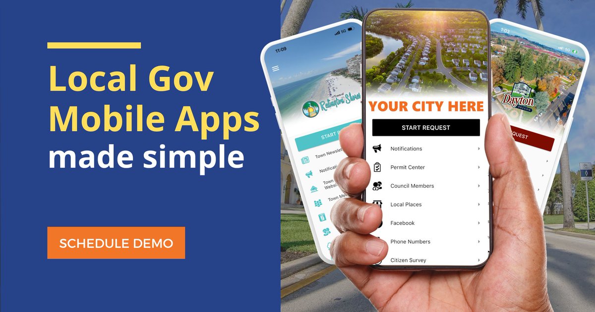 Empower your community with a Municipality-Branded Mobile App! With GOGov, app development is simple. We can build and launch your mobile app in a few weeks—just in time for summer!

Schedule a demo today: bit.ly/3wtKAxi

#MobileApp #LocalGov #GovTech