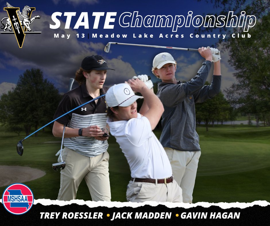 vianneygriffins's tweet photo. It's Gameday! Our three Vianney Golfers compete in the MSHSAA Golf State Championship this morning. Good luck Trey, Jack, and Gavin! https://t.co/6JxJ6UdGrC