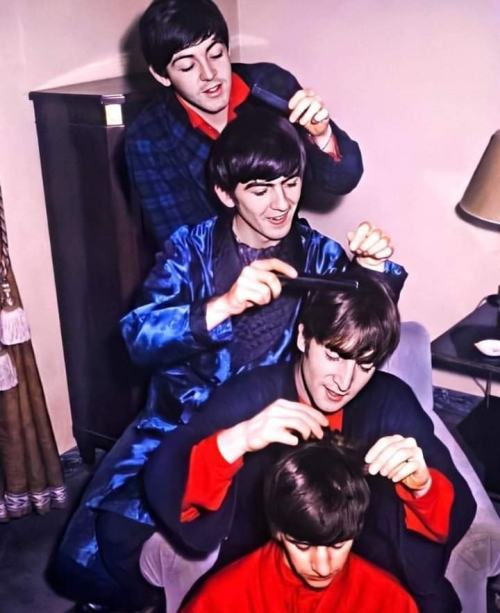 The Beatles in Paris, 1964.  Photo by André LeFebvre