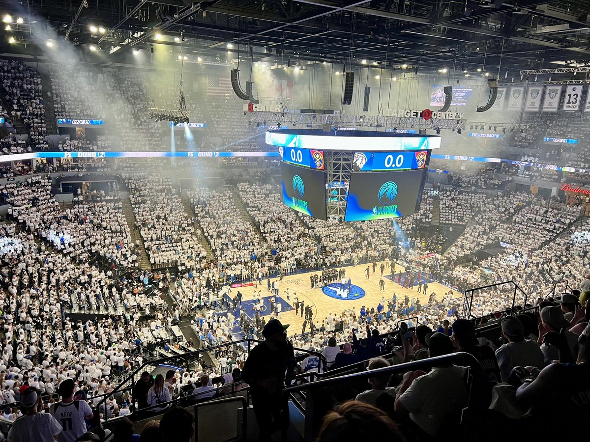 TChaikijurajai's tweet image. First time going to a playoffs game!!! 🏀🤩 #wolvesin6 #NBAPlayoffs2024