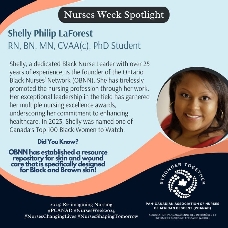 Shelly @obnn2021 is a visionary and fierce leader with a strong commitment to supporting Black nurses and nursing students in Ontario and across Canada. Visit ontarioblacknursesnetwork.ca to learn more about her work! longwoods.com/content/27077/… #WeCelebrateYou Shelly! #NursesWeek2024