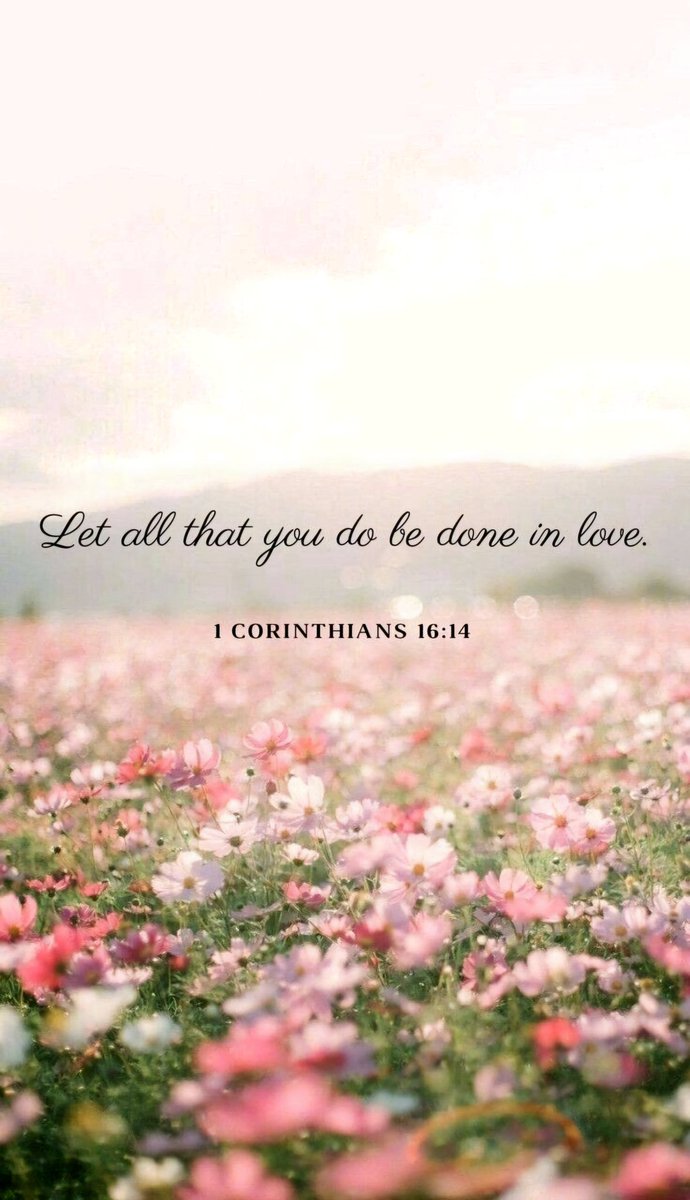 'Let all that you do be done with love.' - 1 Corinthians 16:14