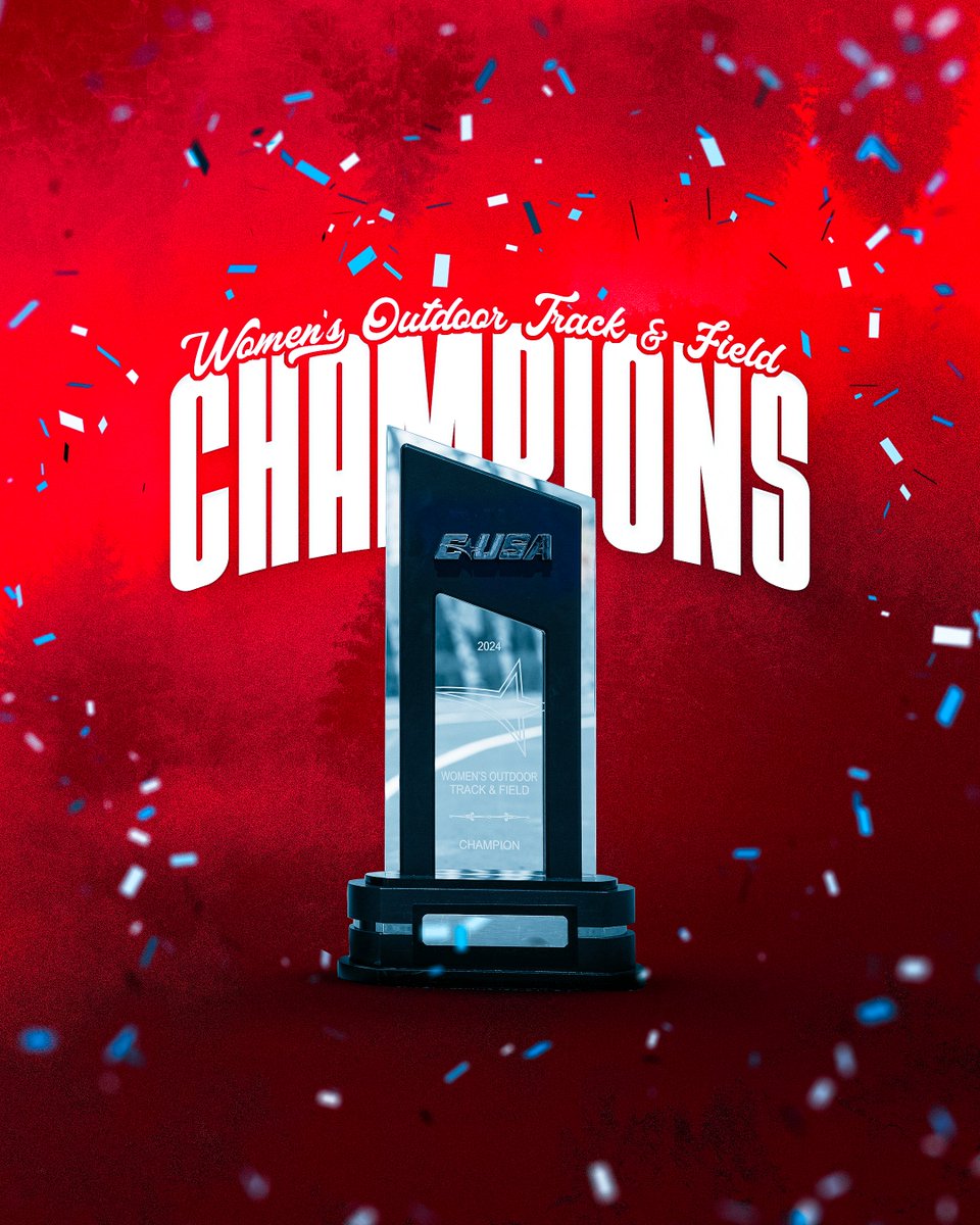 Liberty_XCTF's tweet image. The Lady Flames complete the @ConferenceUSA outdoor track &amp;amp; field 🧹

We're bringing two 🏆 back to Lynchburg! #HonorHim