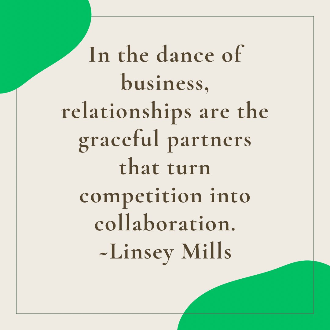 In the dance of business, relationships are the graceful partners that turn competition into collaboration. ~Linsey Mills
#businesstips #collaborationovercompetition #CollaborationOpportunity #businessrelationships #lifelessons
Follow #currencyofconversations #callinzgroup