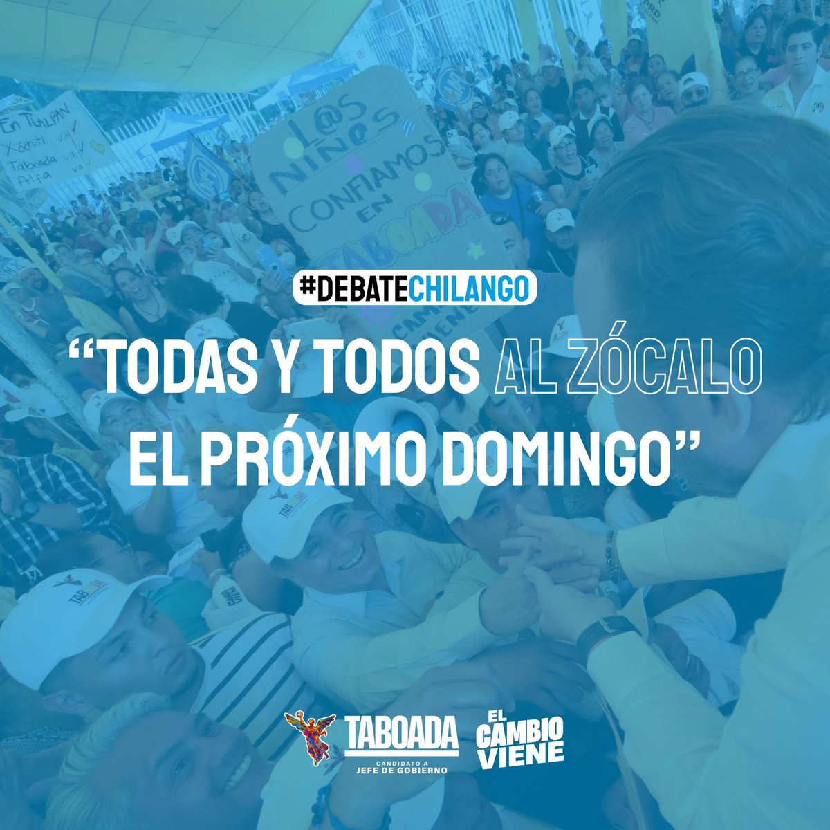 STaboadaMx's tweet image. La próxima parada del cambio en nuestra ciudad, antes de llenar las urnas este #2dejunio, es ir todas y todos con alegría y con nuestras banderas de México al Zócalo de la #CDMX el 19 de mayo. 🇲🇽 

#DebateChilango
#ElCambioViene