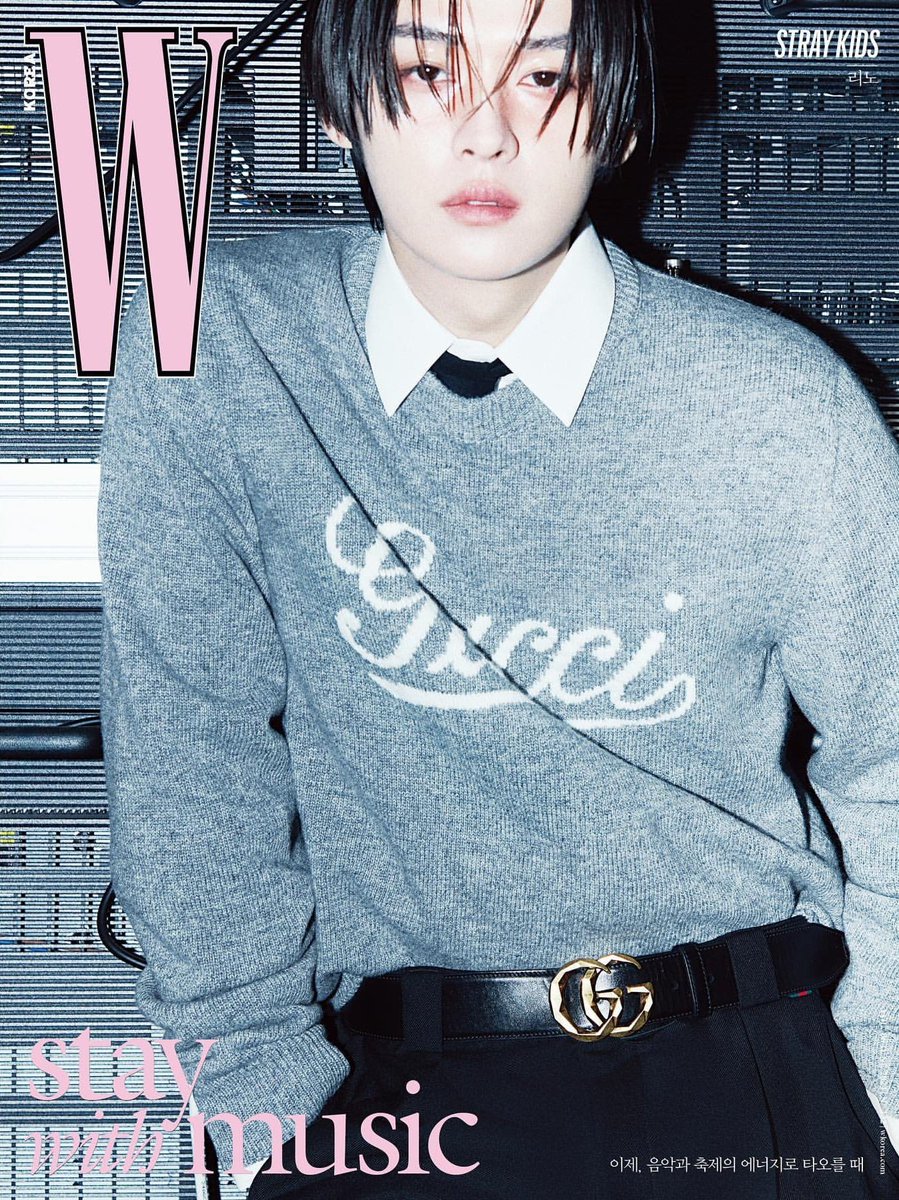 Lee Know of Stray Kids in GUCCI for W Korea.
