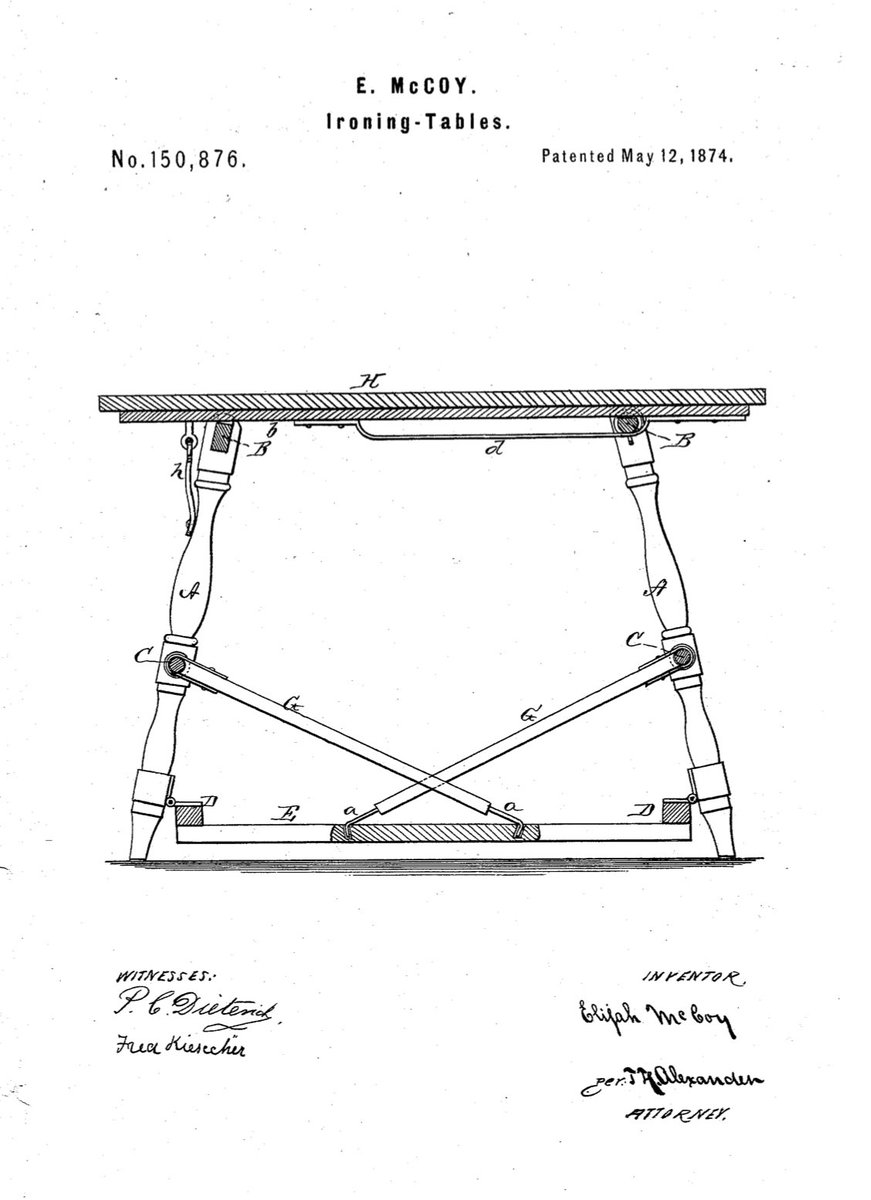 May 12, 1874 Inventor Elijah McCoy received patent number 150876 for the Ironing Table. #AmericanHistory #BlackHistory