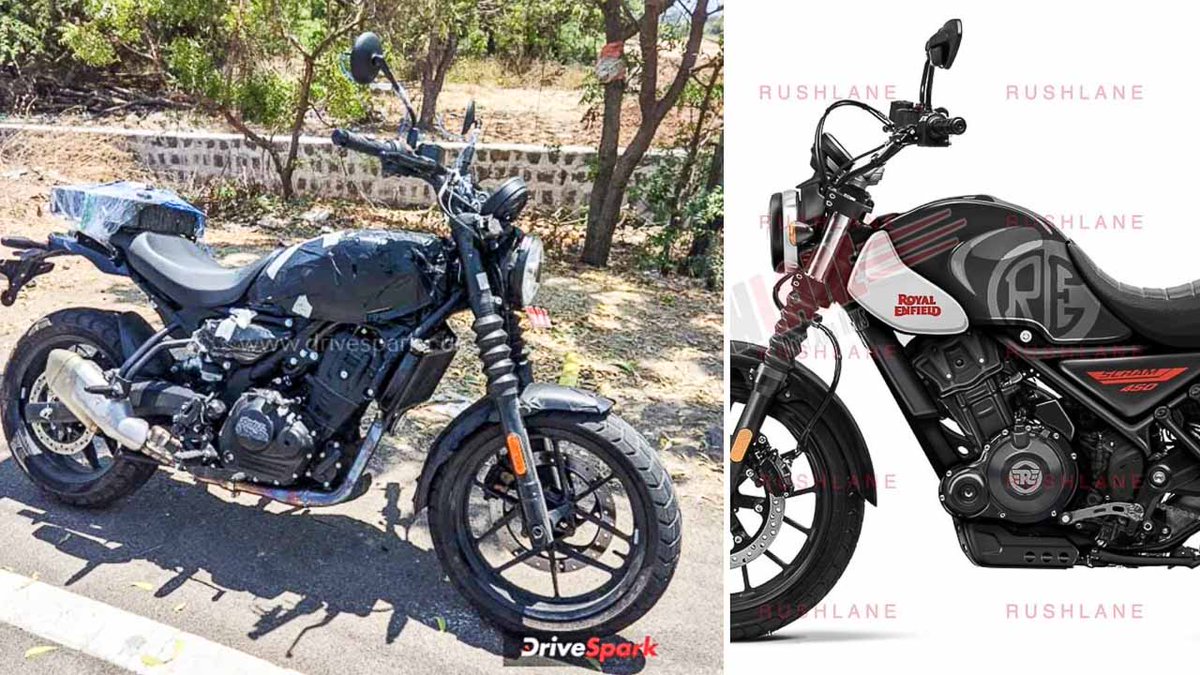 Royal Enfield Guerrilla 450 Clearest Spy Shots Leaked Online Read more at... rushlane.com/royal-enfield-… .